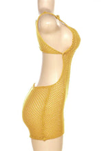 Load image into Gallery viewer, Golden knit romper