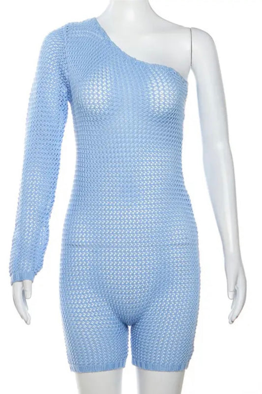 Sky knitted romper