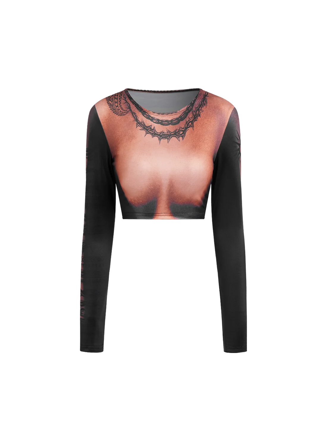 Pierced print crop
