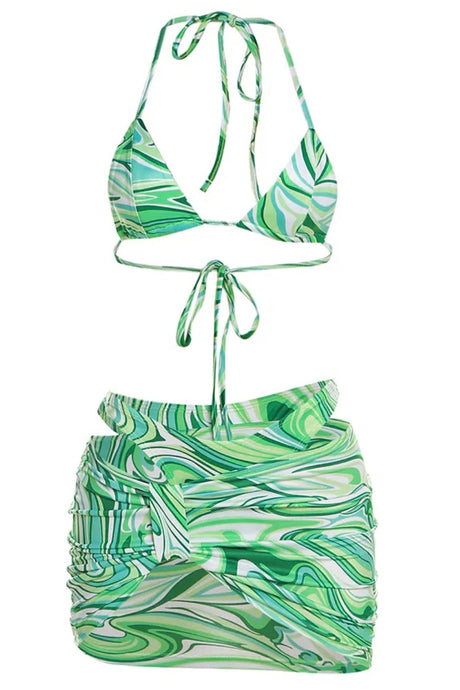 Summer waves kini set