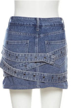 Load image into Gallery viewer, Looped denim skirt
