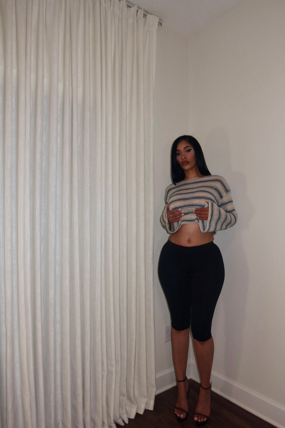 Terry sweater crop
