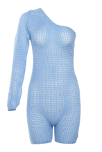 Load image into Gallery viewer, Sky knitted romper