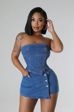 Load image into Gallery viewer, Denim taste skort set