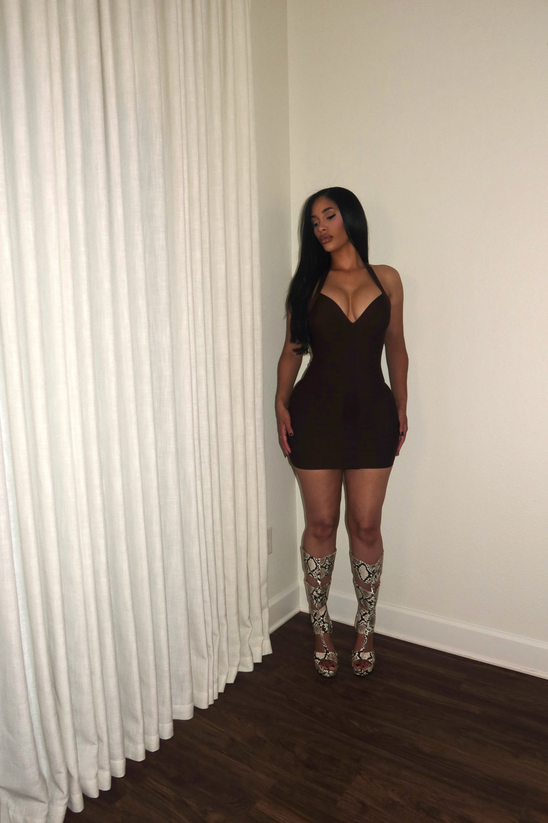 Cinched bandage dress