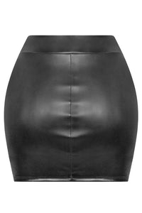 Leather honey skirt