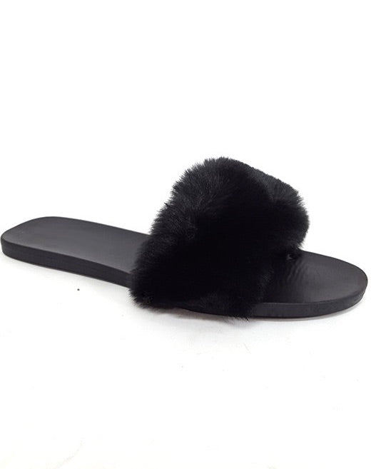 Fuzzy babe sandals