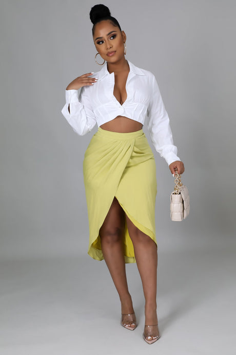 Luxe slit skirt