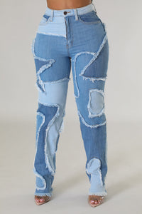 Patched up jeans