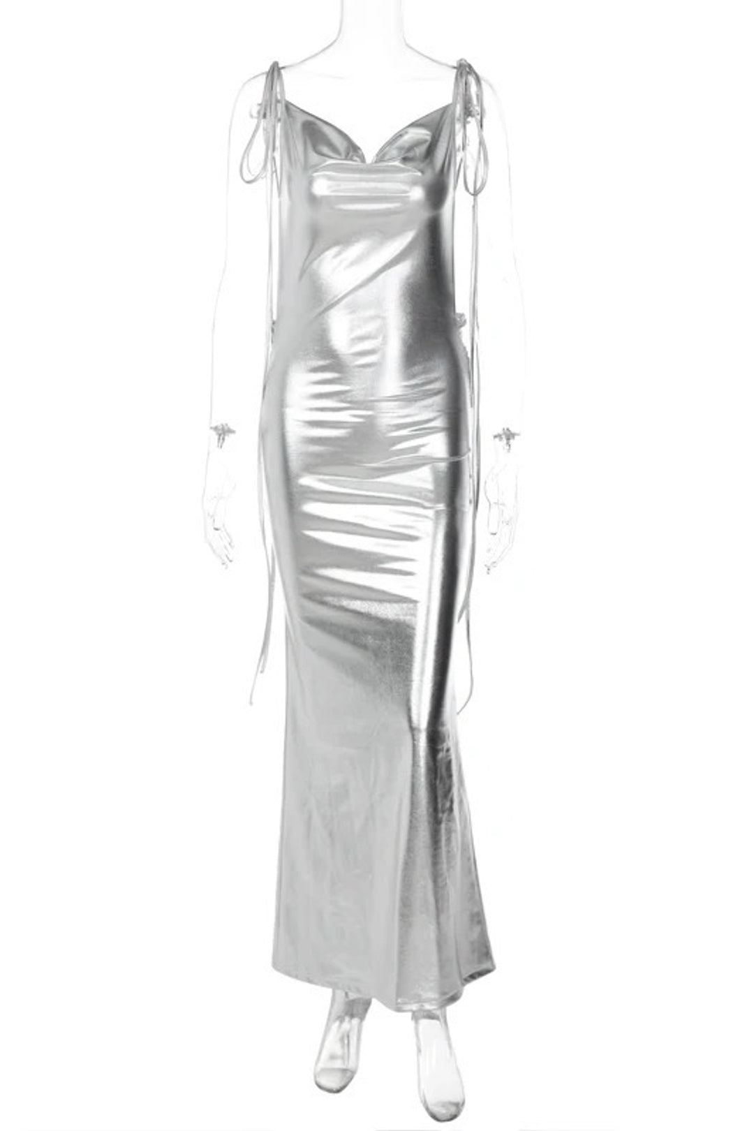 Metallic goddess maxi