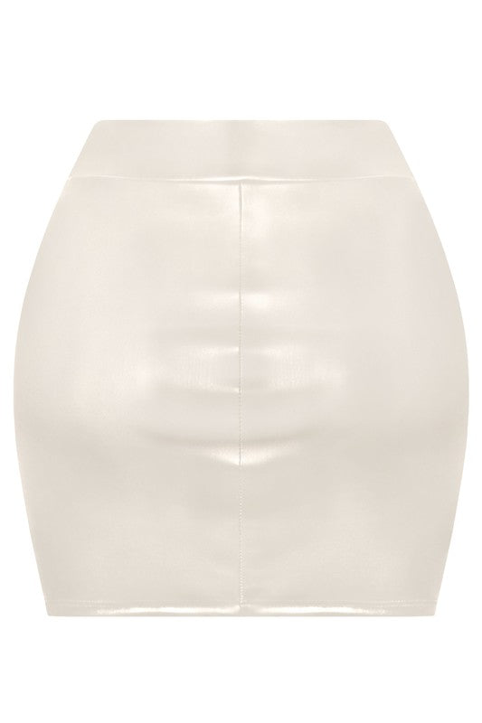 Leather honey skirt