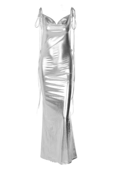 Metallic goddess maxi