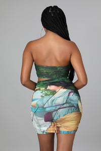 Art piece skirt set