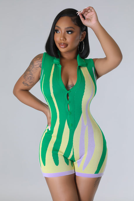 Vibrant girl romper